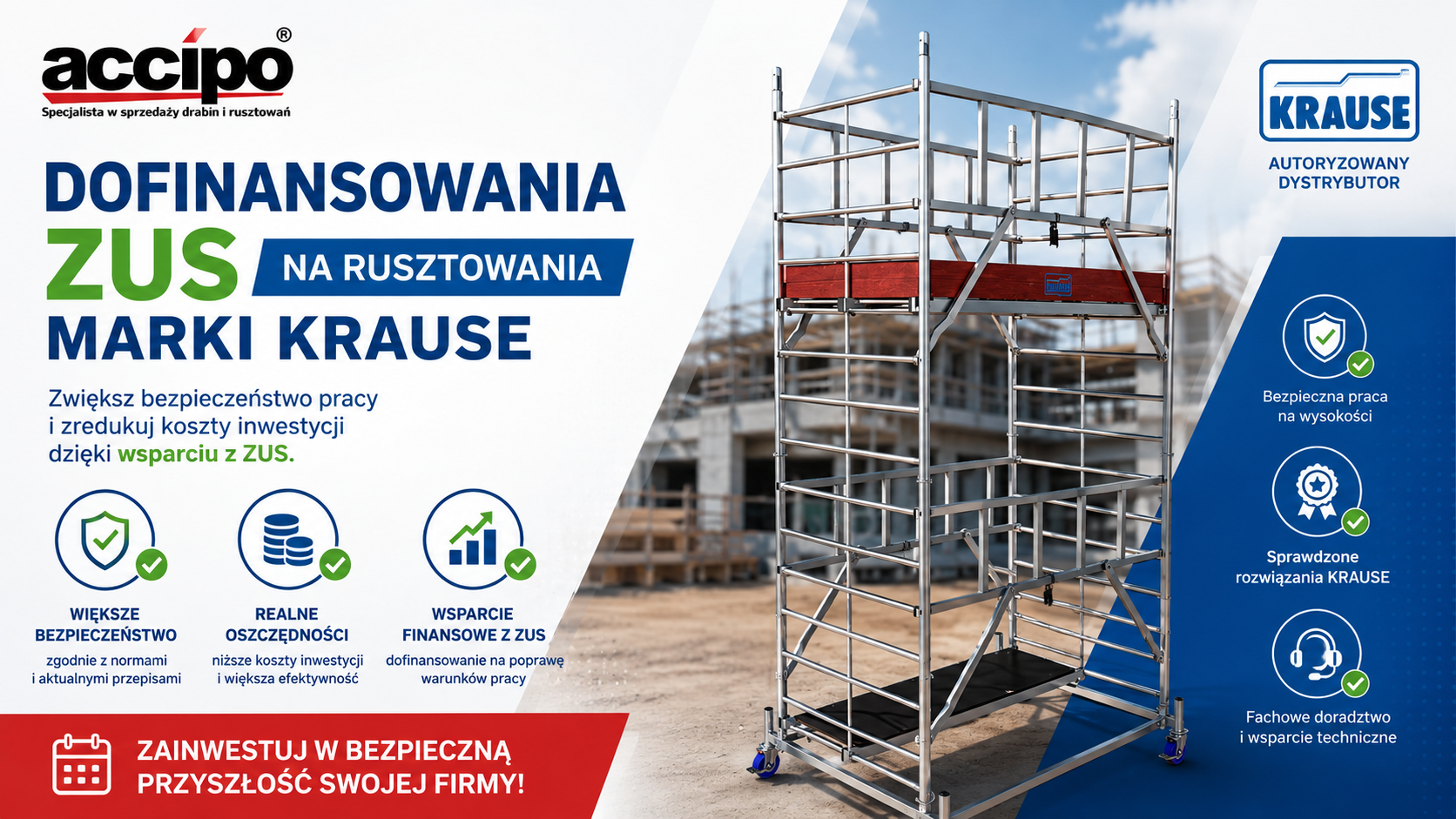Dofinansowanie na rusztowanie z ZUS w 2026 roku – accipo