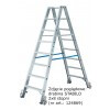 KRAUSE STABILO Drabina dwustronna z rolkami 2x7 stopni