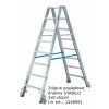KRAUSE STABILO Drabina dwustronna z rolkami 2x8 stopni