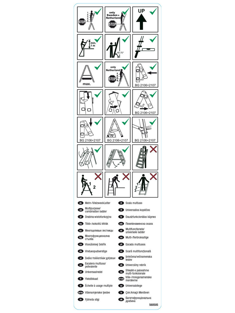 Krause Etykieta informacyjna "Drabiny rozstawno-przystawne" (5 szt.)