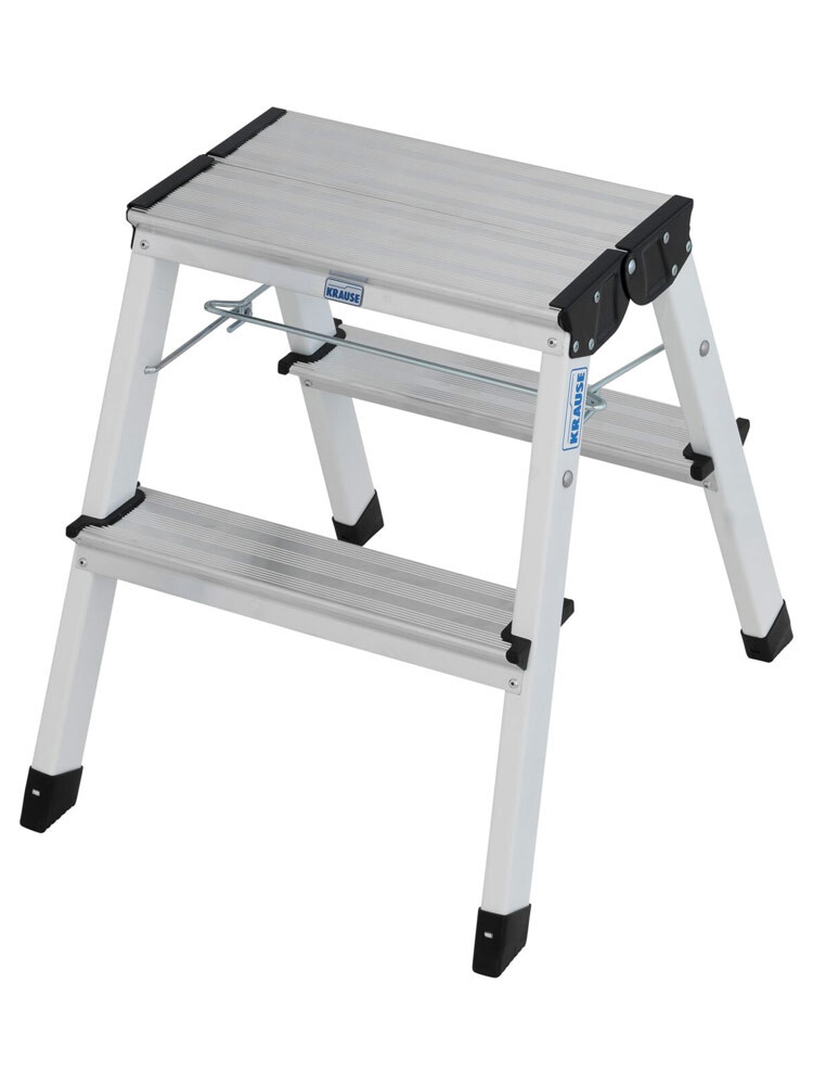 KRAUSE Treppy drabina schodki dwustronne składane 2x2 (białe)