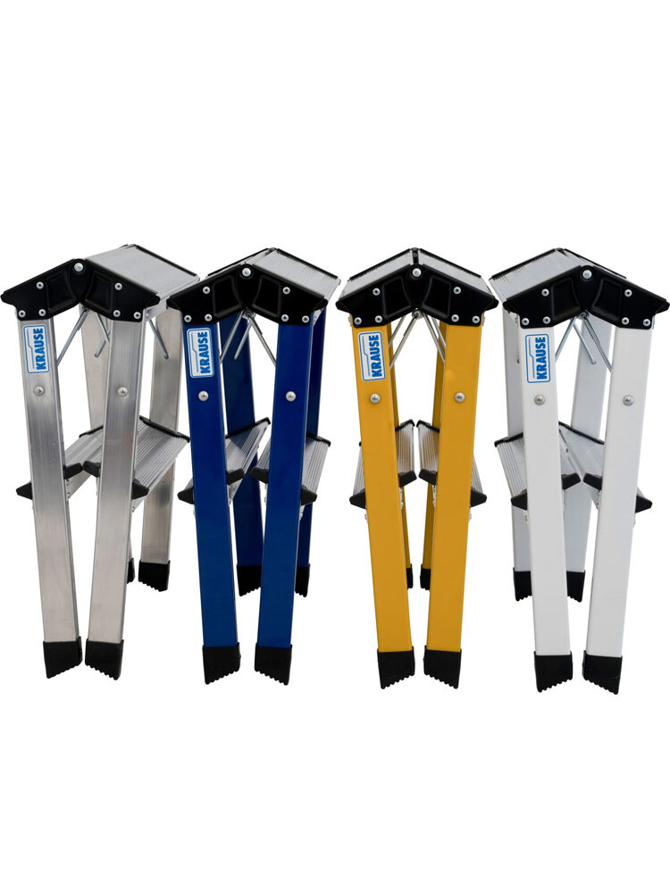 KRAUSE Treppy drabina schodki dwustronne składane 2x2 (białe)