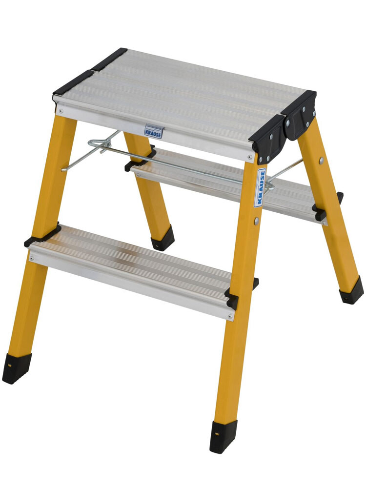 KRAUSE Treppy drabina schodki dwustronne składane 2x2 (żółte)