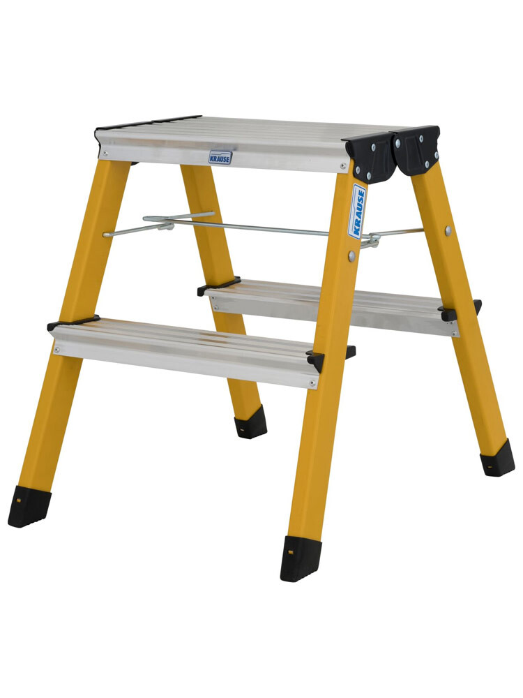 KRAUSE Treppy drabina schodki dwustronne składane 2x2 (żółte)