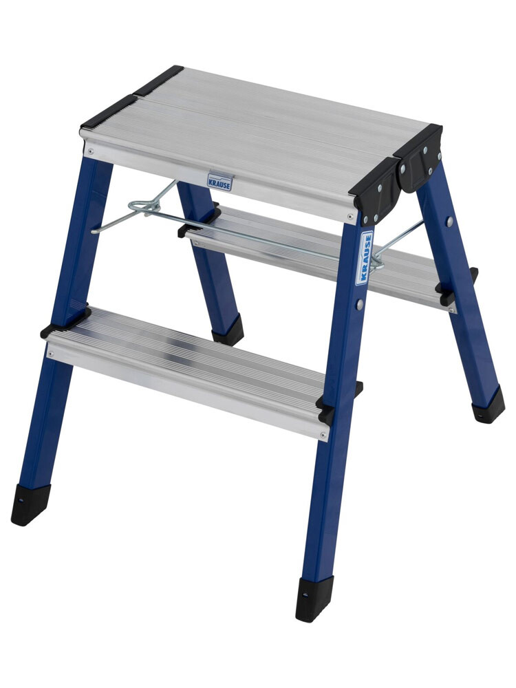 KRAUSE Treppy drabina schodki dwustronne składane 2x2 (niebieskie)