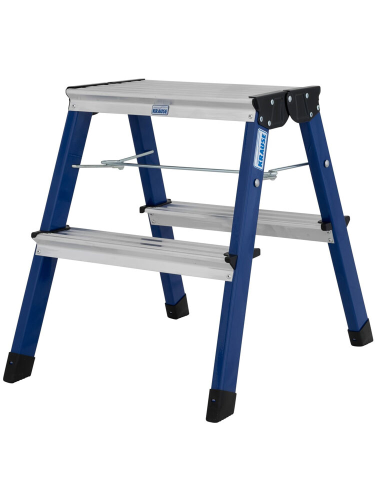 KRAUSE Treppy drabina schodki dwustronne składane 2x2 (niebieskie)