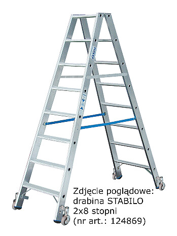 KRAUSE STABILO Drabina dwustronna z rolkami 2x6 stopni