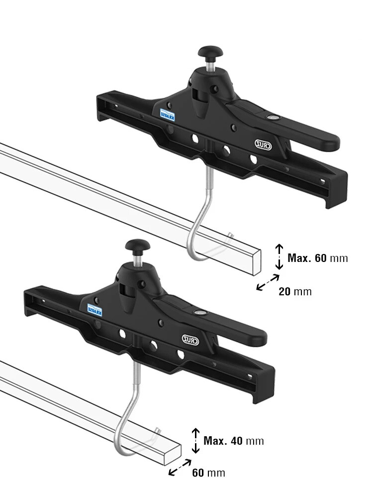 KRAUSE Zestaw uchwytów do mocowania drabin na bagażnikach dachowych samochodów