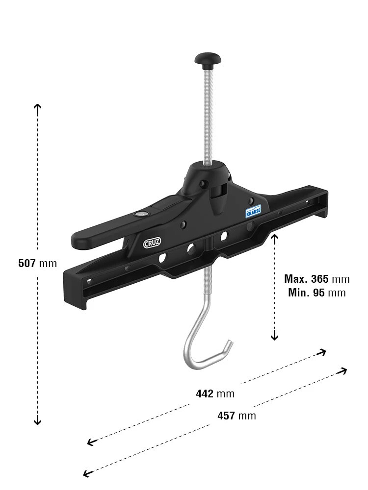KRAUSE Zestaw uchwytów do mocowania drabin na bagażnikach dachowych samochodów