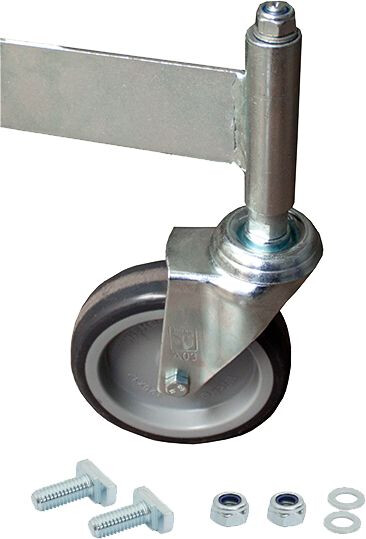 KRAUSE Rolka bez hamulca do pomostów 8 stopniowych z poręczami 