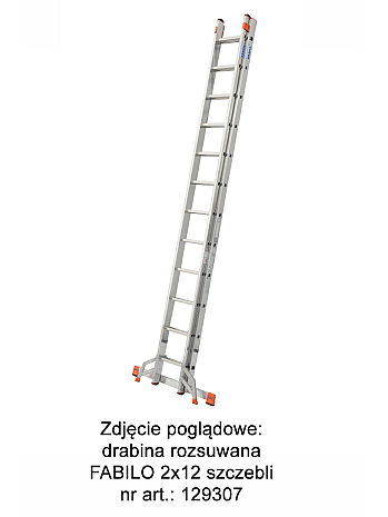 KRAUSE FABILO Drabina rozsuwana 2x15 szczebli