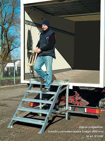 KRAUSE Schodki jezdne z pomostem 4 stopnie o szer. 1000 mm