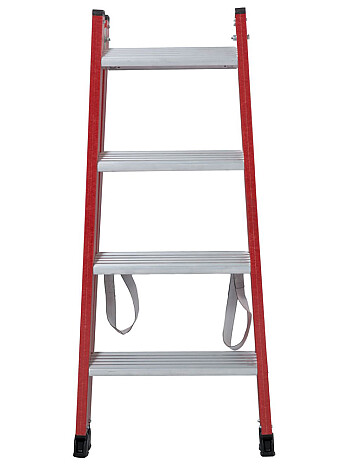 KRAUSE drabina dwustronna z podłużnicami z tworzywa sztucznego 2x4 stopnie