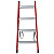 KRAUSE drabina dwustronna z podłużnicami z tworzywa sztucznego 2x4 stopnie