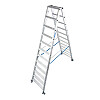 KRAUSE STABILO Drabina dwustronna z rolkami 2x12 stopni KRAUSE STABILO Drabina dwustronna z rolkami 2x12 stopni
