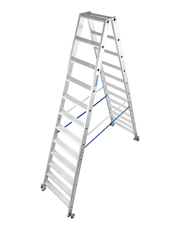 KRAUSE STABILO Drabina dwustronna z rolkami 2x12 stopni