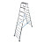 KRAUSE STABILO Drabina dwustronna z rolkami 2x12 stopni