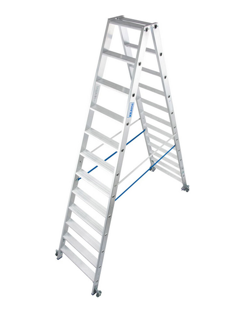 KRAUSE STABILO Drabina dwustronna z rolkami 2x12 stopni