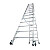 KRAUSE STABILO Drabina dwustronna z rolkami 2x12 stopni