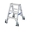 KRAUSE STABILO Drabina dwustronna z rolkami 2x3 stopnie KRAUSE STABILO Drabina dwustronna z rolkami 2x3 stopnie