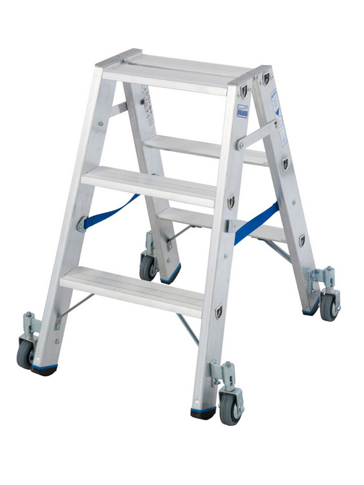 KRAUSE STABILO Drabina dwustronna z rolkami 2x3 stopnie