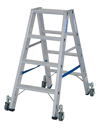 KRAUSE STABILO Drabina dwustronna z rolkami 2x4 stopnie