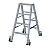 KRAUSE STABILO Drabina dwustronna z rolkami 2x4 stopnie