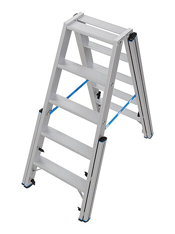 KRAUSE Stabilo teleskopowa drabina na schody, dwustronna 2x5 stopni