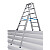 KRAUSE Stabilo teleskopowa drabina na schody, dwustronna 2x6 stopni