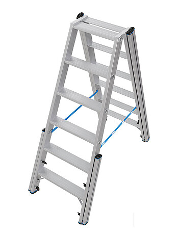KRAUSE Stabilo teleskopowa drabina na schody, dwustronna 2x6 stopni