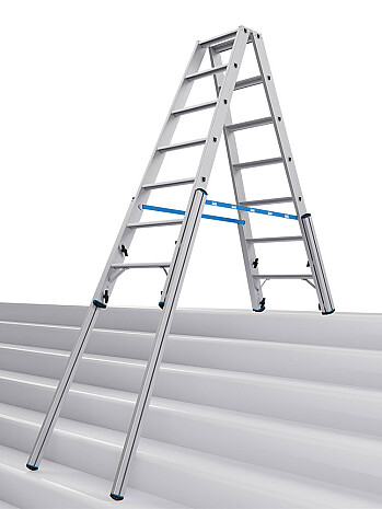 KRAUSE Stabilo teleskopowa drabina na schody, dwustronna 2x7 stopni