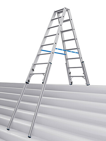 KRAUSE Stabilo teleskopowa drabina na schody, dwustronna 2x8 stopni