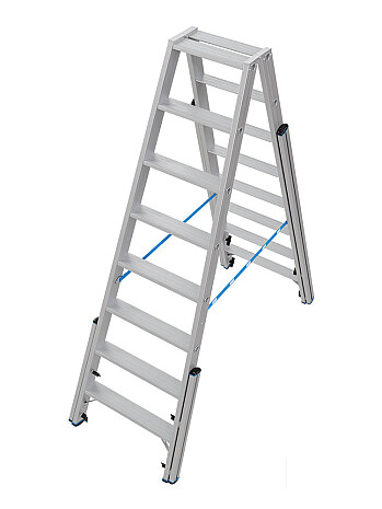 KRAUSE Stabilo teleskopowa drabina na schody, dwustronna 2x8 stopni