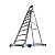 KRAUSE STABILO drabina wolnostojąca jezdna ze stabilizatorem 10 stopni