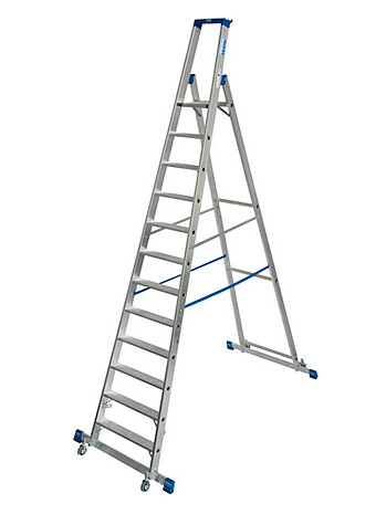 KRAUSE STABILO drabina wolnostojąca jezdna ze stabilizatorem 12 stopni