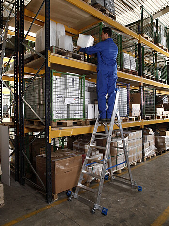 KRAUSE STABILO drabina wolnostojąca jezdna ze stabilizatorem 7 stopni