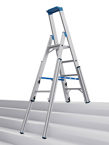 KRAUSE Stabilo teleskopowa drabina na schody, wolnostojąca jednostronna 4 stopniowa