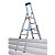 KRAUSE Stabilo teleskopowa drabina na schody, wolnostojąca jednostronna 4 stopniowa