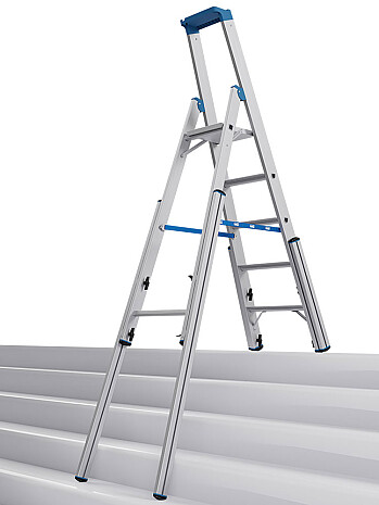 KRAUSE Stabilo teleskopowa drabina na schody, wolnostojąca jednostronna 5 stopniowa