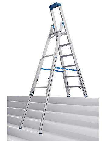 KRAUSE Stabilo teleskopowa drabina na schody, wolnostojąca jednostronna 6 stopniowa