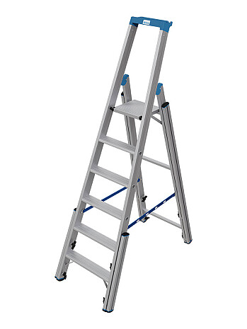 KRAUSE Stabilo teleskopowa drabina na schody, wolnostojąca jednostronna 6 stopniowa