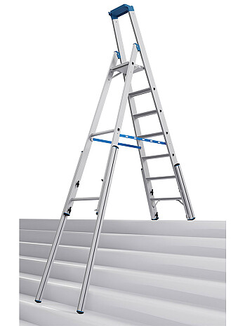 KRAUSE Stabilo teleskopowa drabina na schody, wolnostojąca jednostronna 7 stopniowa