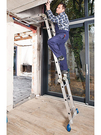 KRAUSE Stabilo uniwersalna drabina przegubowa z platformą 4x3 szczeble