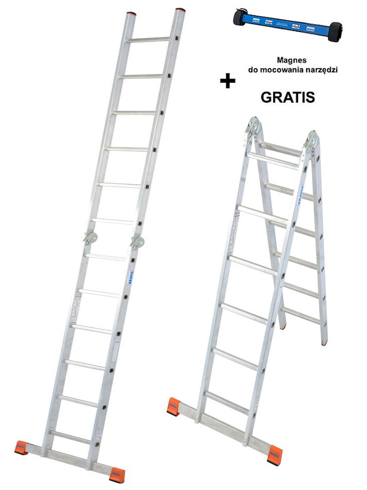 KRAUSE TriMatic  dwustronna drabina przegubowa 2x6 szczebli
