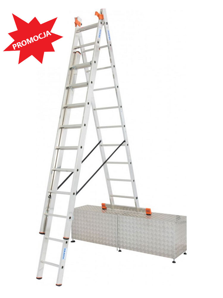 KRAUSE Monto Tribilo drabina aluminiowa wielofunkcyjna na SCHODY 3x10