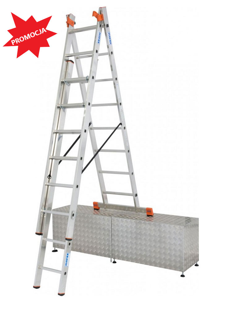 KRAUSE Monto Tribilo drabina aluminiowa wielofunkcyjna na SCHODY 3x8