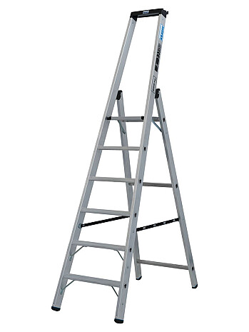 KRAUSE Drabina wolnostojąca z 6 stopniami i wysokim pałąkiem nośność do 225 kg