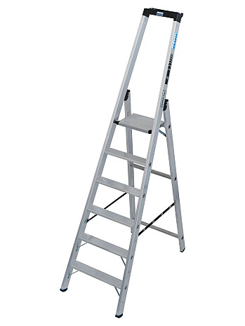 KRAUSE Drabina wolnostojąca z 6 stopniami i wysokim pałąkiem nośność do 225 kg