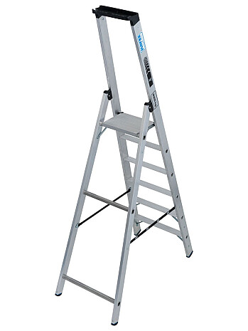 KRAUSE Drabina wolnostojąca z 6 stopniami i wysokim pałąkiem nośność do 225 kg