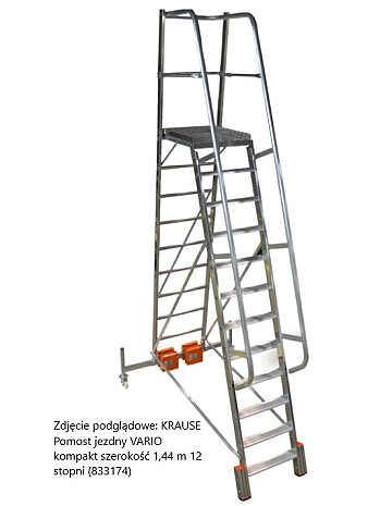 KRAUSE Pomost jezdny VARIO kompakt szerokość 1,44 m 9 stopni